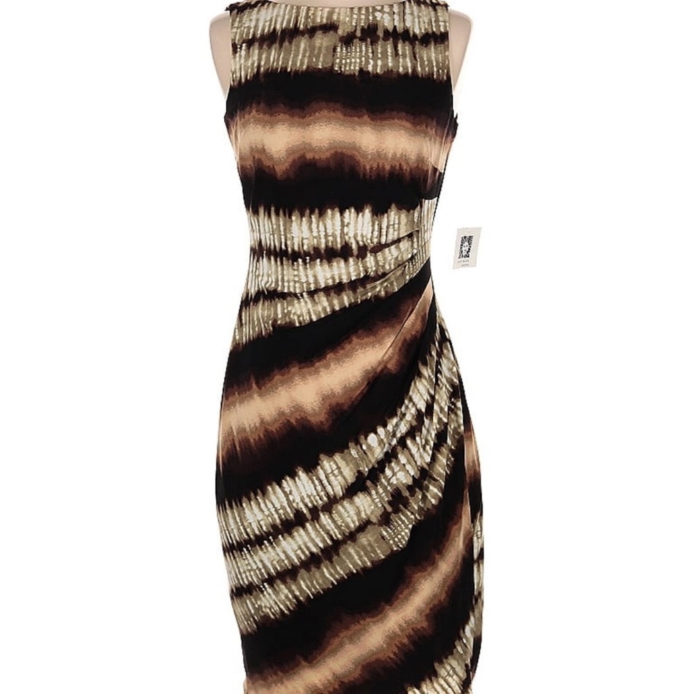 Anne Klein brown multi party dress